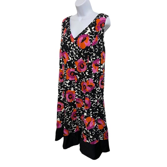 Jones Studio Floral Print Sleeveless V Neck Midi Dress Elegant Feminine Size 20W - Picture 2 of 11